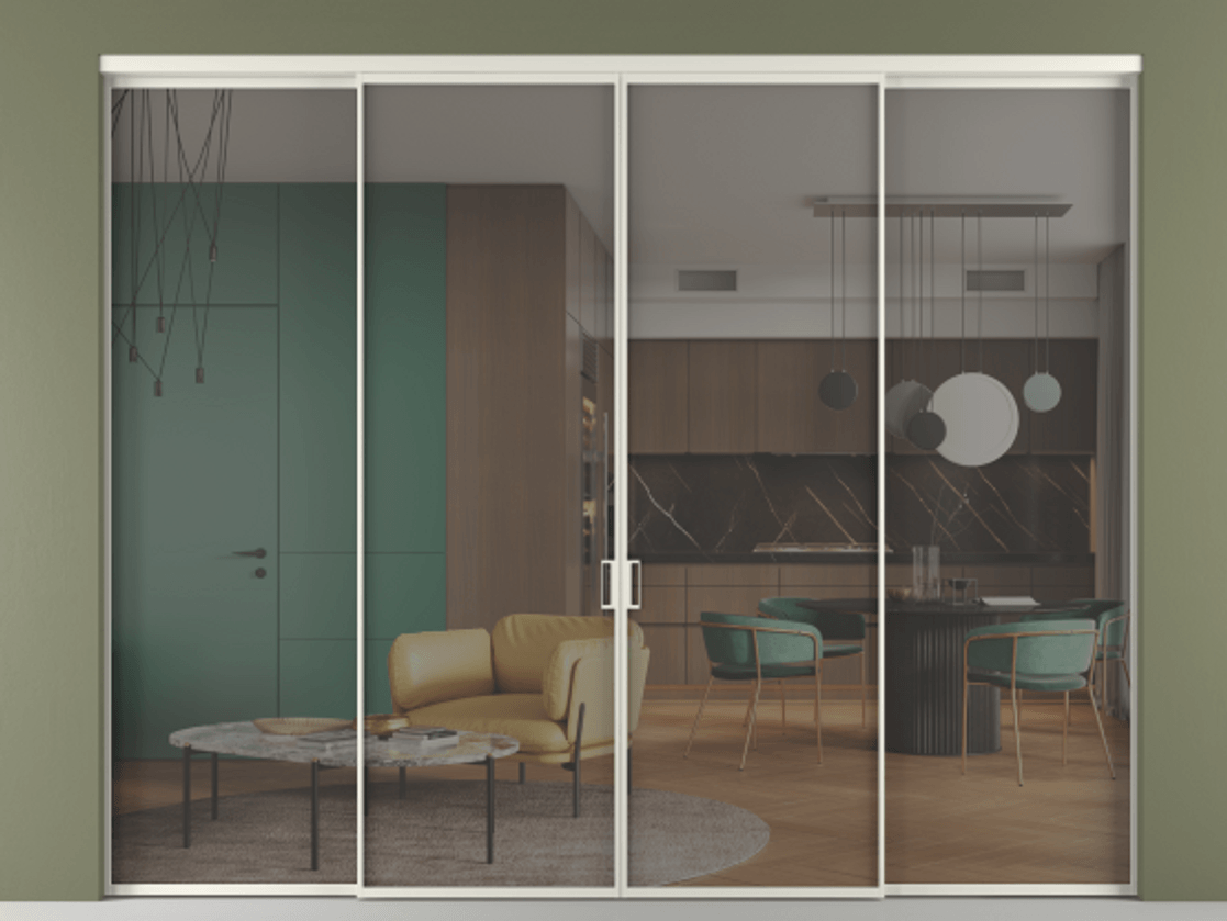 Перегородка Formato внутри проёма четырёхстворчатая #VENDORCODE# #FURNISH# #GLASS# Цена #PRICE# #CURRENCY#  | Volhovec
