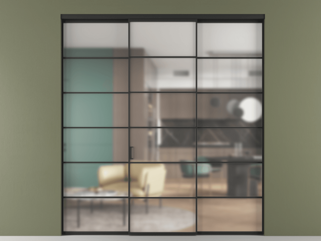 Перегородка Formato внутри проема трёхстворчатая #VENDORCODE# #FURNISH# #GLASS# Цена #PRICE# #CURRENCY# | Volhovec