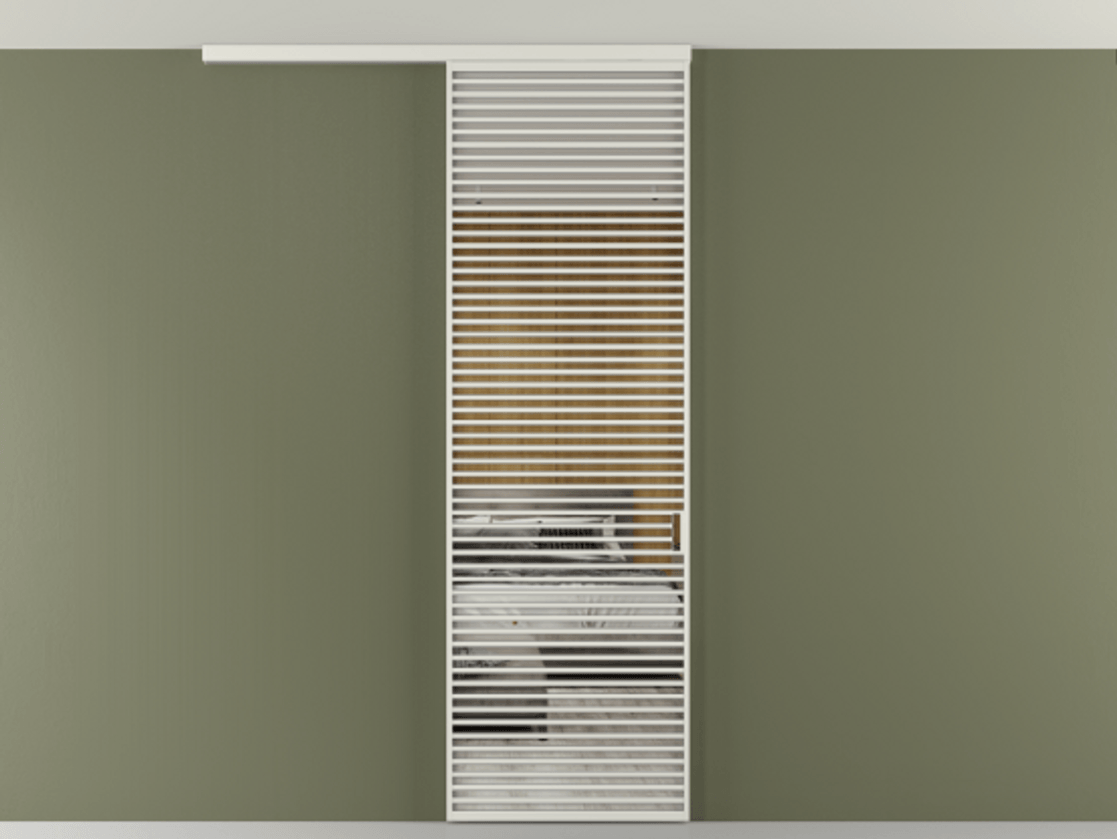 Перегородка Формато вдоль стены на потолок 1 створка АЛПР 040.07 Алюминий серый Двустороннее зеркало, триплекс , триплекс 6 мм Цена 187228 ₽ | Volhovec