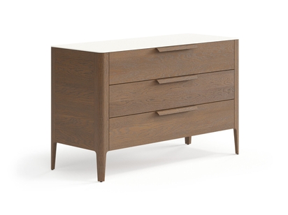 Мебель Комод Piega 3 ящика. Цвет Дуб туманный матовый. Материал Массив дуба матовый. Коллекция Комод Piega 3 ящика. Картинка.