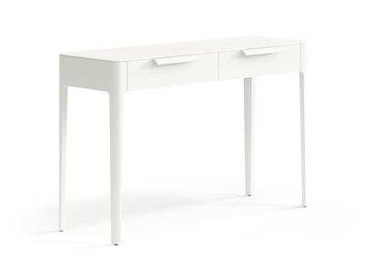 Мебель Консоль Piega 2 ящика. Цвет Матовый жемчужный. Материал Гладкая эмаль. Коллекция Консоль Piega 2 ящика. Картинка.