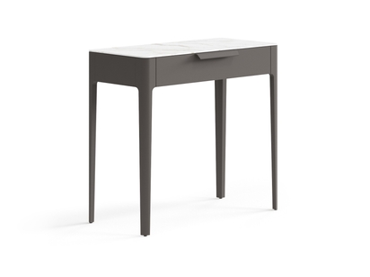 Мебель Консоль Piega 1 ящик. Цвет Матовый антрацит. Материал Гладкая эмаль. Коллекция Консоль Piega 1 ящик. Картинка.