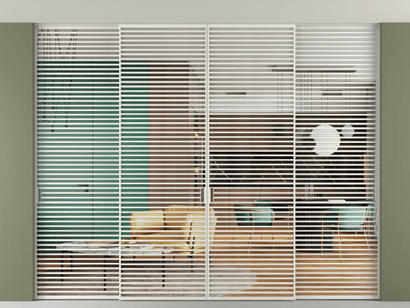 Алюминевая перегородка АЛПР 040.07_АСР_Crystalvision_new. Цвет Алюминий серый. Материал Алюминий в эмали. Коллекция Перегородка Formato внутри проёма четырёхстворчатая со скрытым креплением в потолок. Фото. Алюминевая перегородка АЛПР 040.07_АСР_Crystalvision_new. Цвет Алюминий серый. Материал Алюминий в эмали. Коллекция Перегородка Formato внутри проёма четырёхстворчатая со скрытым креплением в потолок. Картинка.