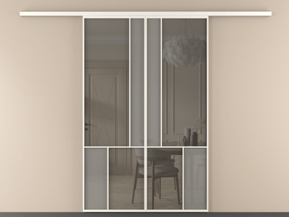 Алюминевая перегородка vd2_1 Алюминий пудровый белый Серый сатин матовое + Серый прозрачное. Цвет Алюминий пудровый белый. Материал Алюминий в эмали. Коллекция New Перегородка Mosaic вдоль стены двустворчатая. Фото. Алюминевая перегородка vd2_1 Алюминий пудровый белый Серый сатин матовое + Серый прозрачное. Цвет Алюминий пудровый белый. Материал Алюминий в эмали. Коллекция New Перегородка Mosaic вдоль стены двустворчатая. Картинка.