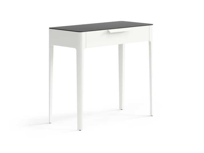 Мебель Консоль Piega 1 ящик. Цвет Матовый жемчужный. Материал Гладкая эмаль. Коллекция Консоль Piega 1 ящик. Картинка.