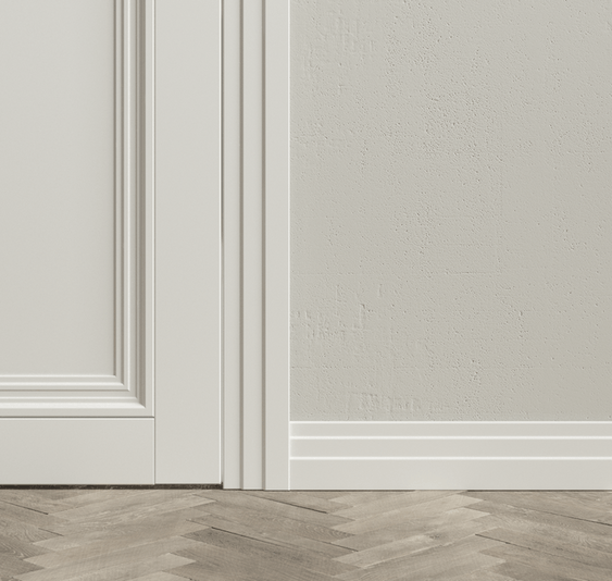 Плинтус Плинтус Каскадный. Цвет Матовый белоснежный. Коллекция Плинтус Каскадный. Картинка.