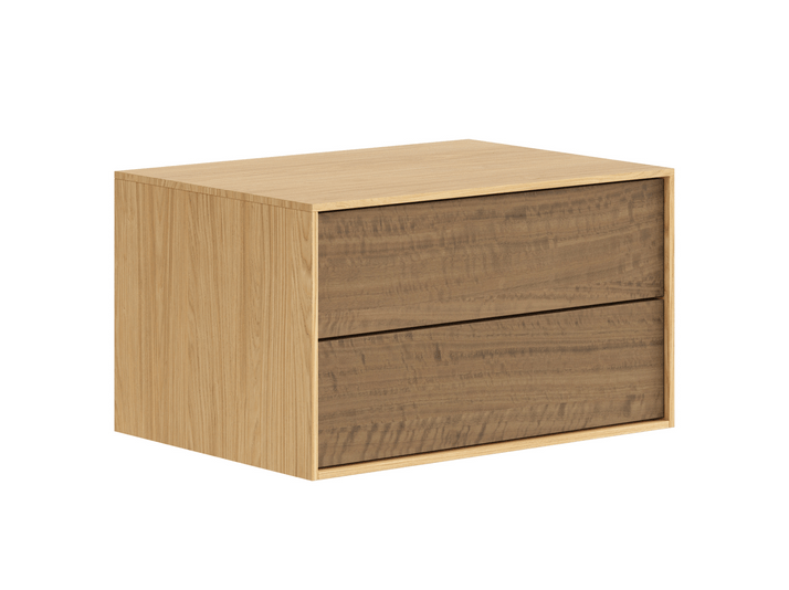 Мебель Тумба подвесная прикроватная Модуле 2 ящика. Цвет Дуб Каселла натуральный. Материал ЛДСП древесный. Коллекция Тумба подвесная прикроватная Модуле 2 ящика. Картинка.