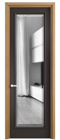 Дверь межкомнатная 6702 МАН ЗЕР ФАЦ. Цвет Матовый антрацит. Материал Гладкая эмаль. Коллекция Шарм. Картинка.