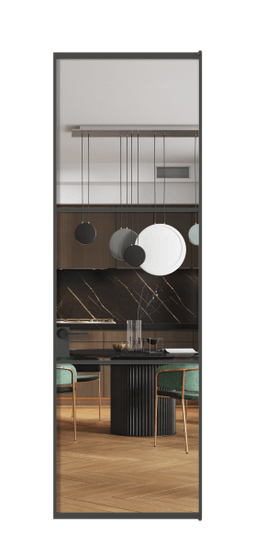 Дверь межкомнатная АЛПЛ040.03 ГР Графитовый Crystalvision. Цвет . Материал Алюминий металлик. Коллекция Формато. Картинка.