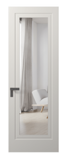 Дверь межкомнатная 8303 МПБЛ ЗЕР. Цвет Матовый пудровый белый. Материал Гладкая эмаль. Коллекция Rocca. Картинка.