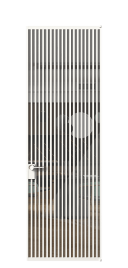 Дверь межкомнатная АЛПЛ040.06 БЕЛ Алюминий Белый Stopsol Clear прозрачное. Цвет Алюминий Белый. Материал Алюминий. Коллекция Formato. Картинка.