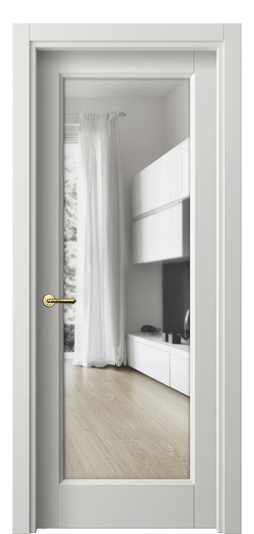 Дверь межкомнатная 1402 МССР ПРОЗ. Цвет Матовый светло-серый. Материал Гладкая эмаль. Коллекция Галант. Картинка.