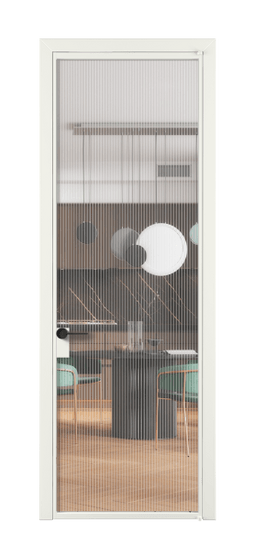 Дверь межкомнатная АЛПЛ040.01 АССР MORU. Цвет Алюминий светло-серый. Материал Алюминий в эмали. Коллекция Формато. Картинка.