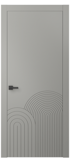 Дверь межкомнатная АКП 8059 МНСР Матовый нейтральный серый. Цвет Матовый нейтральный серый. Материал Гладкая эмаль. Коллекция Linea. Картинка.