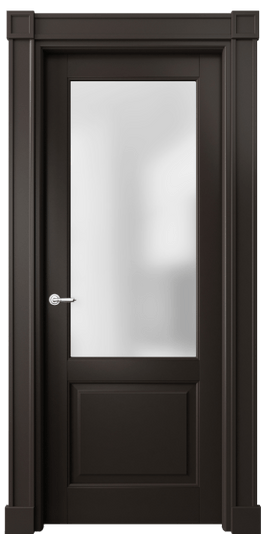 Дверь межкомнатная 6302 МАН САТ. Цвет Матовый антрацит. Материал Гладкая эмаль. Коллекция Тоскана Плано. Картинка.