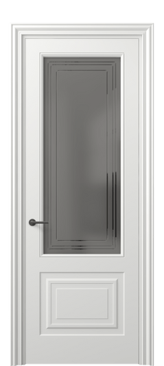Дверь межкомнатная 8452 МССР СЕР САТ ГРА. Цвет Матовый светло-серый. Материал Гладкая эмаль. Коллекция Mascot. Картинка.