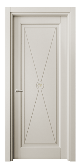 Дверь межкомнатная 6361 МОС . Цвет Матовый облачно-серый. Материал Гладкая эмаль. Коллекция Тоскана Литера. Картинка.
