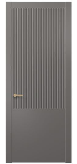 Дверь межкомнатная АКП 8646 МКЛС. Цвет Матовый классический серый. Материал Гладкая эмаль. Коллекция Alba. Картинка.