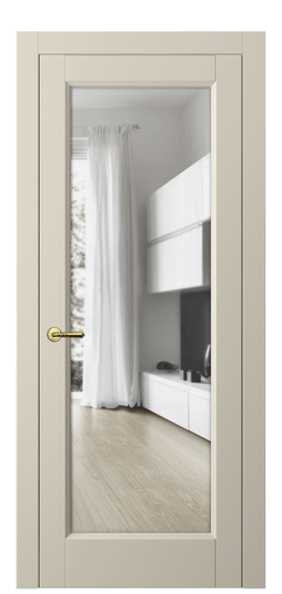 Дверь межкомнатная 1402 МБСР ПРОЗ. Цвет Матовый бежево-серый. Материал Гладкая эмаль. Коллекция Galant. Картинка.
