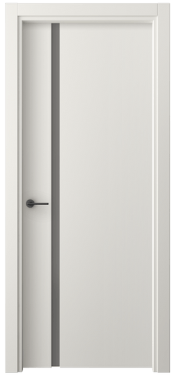 Дверь межкомнатная 4222 СТБЛ СЕР САТ. Цвет Софт-тач белоснежный. Материал Полипропилен. Коллекция Freedom. Картинка.