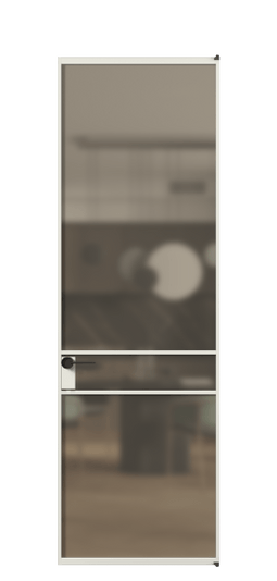 Дверь межкомнатная АЛПЛ040.02 Бронза сатин триплекс АСР. Цвет Алюминий серый. Материал Алюминий в эмали. Коллекция Formato. Картинка.
