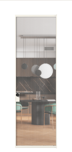 Дверь межкомнатная АЛПЛ040.01 АПБЛ MORU. Цвет Алюминий пудровый белый. Материал Алюминий в эмали. Коллекция Formato. Картинка.