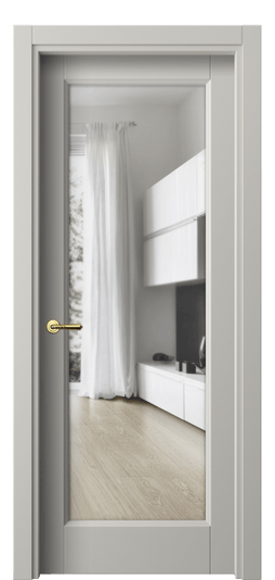 Дверь межкомнатная 1402 МТСР ПРОЗ. Цвет Матовый тёплый серый. Материал Гладкая эмаль. Коллекция Галант. Картинка.