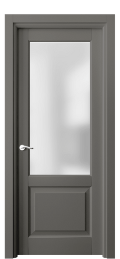 Дверь межкомнатная 0740 МКЛС САТ. Цвет Матовый классический серый. Материал Гладкая эмаль. Коллекция Лигнум. Картинка.
