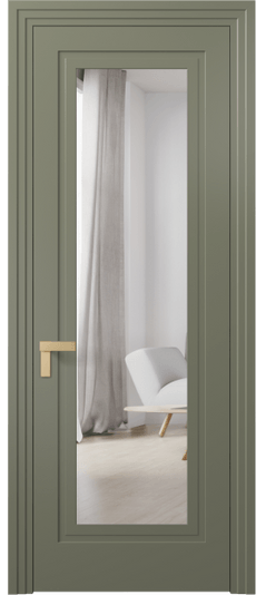 Дверь межкомнатная 8303 МОТ ЗЕР. Цвет Матовый оливковый тёмный. Материал Гладкая эмаль. Коллекция Rocca. Картинка.