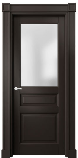 Дверь межкомнатная 6304 МАН САТ. Цвет Матовый антрацит. Материал Гладкая эмаль. Коллекция Тоскана Плано. Картинка.
