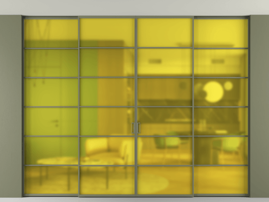 Алюминевая перегородка АЛПР 040.04_АОТ_САТ ЖЕЛ_new. Цвет Алюминий оливковый тёмный. Материал Алюминий в эмали. Коллекция Перегородка Formato внутри проёма скрытое крепление в потолок 4 створки. Фото. Алюминевая перегородка АЛПР 040.04_АОТ_САТ ЖЕЛ_new. Цвет Алюминий оливковый тёмный. Материал Алюминий в эмали. Коллекция Перегородка Formato внутри проёма скрытое крепление в потолок 4 створки. Картинка.