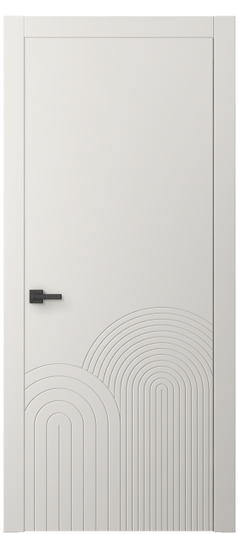 Дверь межкомнатная АКП 8059 МПБЛ. Цвет Матовый пудровый белый. Материал Гладкая эмаль. Коллекция Линия. Картинка.