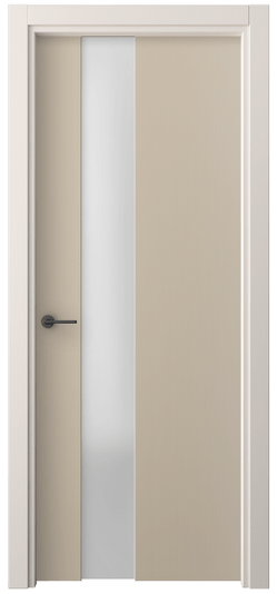 Дверь межкомнатная 4224 ПЭСБ САТ. Цвет ПЭТ светло-бежевый. Материал ПЭТ. Коллекция Freedom. Картинка.