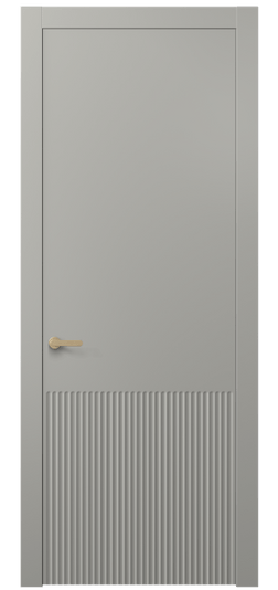 Дверь межкомнатная АКП 8645 МНСР. Цвет Матовый нейтральный серый. Материал Гладкая эмаль. Коллекция Alba. Картинка.