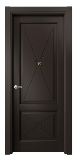 Дверь межкомнатная 6363 МАН . Цвет Матовый антрацит. Материал Гладкая эмаль. Коллекция Тоскана Литера. Картинка.