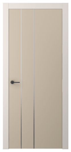 Дверь межкомнатная АКП 4203 ПЭСК. Цвет ПЭТ серо-коричневый . Материал ПЭТ. Коллекция Freedom. Картинка.