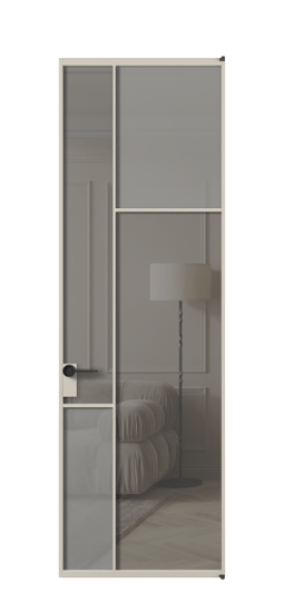 Межкомнатная дверь АЛПЛ041.11 АСБЖ Серый сатин матовое + Серый прозрачное. Цвет Алюминий светло-бежевый. Материал Алюминий в эмали. Коллекция Мозаик. Фото. Дверь межкомнатная АЛПЛ041.11 АСБЖ Серый сатин матовое + Серый прозрачное. Цвет Алюминий светло-бежевый. Материал Алюминий в эмали. Коллекция Мозаик. Картинка.