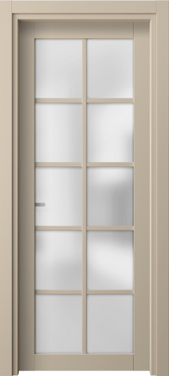 Дверь межкомнатная 2106 ПЭСБ САТ. Цвет ПЭТ светло-бежевый. Материал ПЭТ. Коллекция Neo. Картинка.