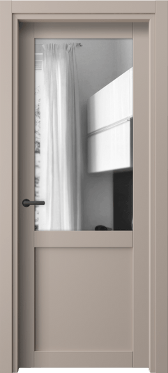 Дверь межкомнатная 2122 ПЭСК ДВ ЗЕР. Цвет ПЭТ серо-коричневый . Материал ПЭТ. Коллекция Neo. Картинка.