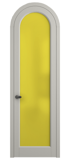 Дверь межкомнатная 6814 МТСР САТ ЖЕЛ. Цвет Матовый тёплый серый. Материал Гладкая эмаль. Коллекция Palazzo. Картинка.