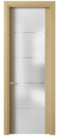 Дверь межкомнатная 4114 ДБН ГРА. Цвет Дуб натур. Материал Шпон ценных пород. Коллекция Planum. Картинка.