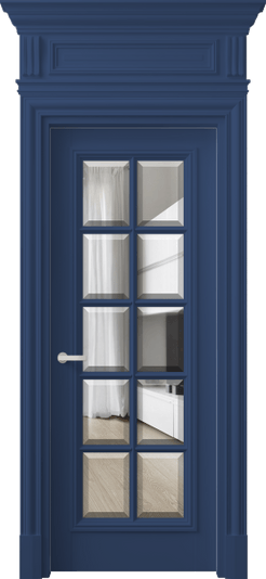Дверь межкомнатная 7310 Фиолетово-синий RAL 5000. Цвет RAL Фиолетово-синий RAL 5000. Материал Гладкая эмаль. Коллекция Антик. Картинка.