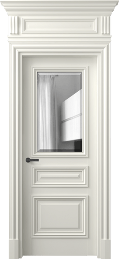 Дверь межкомнатная 7304 МЖМ ДВ ЗЕР Ф. Цвет Матовый жемчужный. Материал Гладкая эмаль. Коллекция Антик. Картинка.