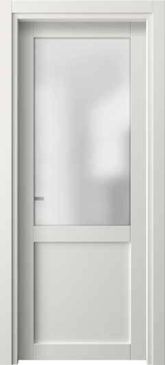 Дверь межкомнатная 2122 ПЭБЛ САТ. Цвет ПЭТ белоснежный. Материал ПЭТ. Коллекция Neo1. Картинка.