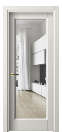 Дверь межкомнатная 1402 МПБЛ ПРОЗ. Цвет Матовый пудровый белый. Материал Гладкая эмаль. Коллекция Галант. Картинка.