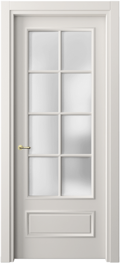 Дверь межкомнатная 8112 МПБЛ САТ. Цвет Матовый пудровый белый. Материал Гладкая эмаль. Коллекция Париж. Картинка.