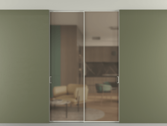 Алюминевая перегородка p2_01 Бронза сатин триплекс БЕЛ. Цвет Алюминий Белый. Материал Алюминий. Коллекция Перегородка Formato внутри проёма скрытое крепление в потолок 2 створки. Фото. Алюминевая перегородка p2_01 Бронза сатин триплекс БЕЛ. Цвет Алюминий Белый. Материал Алюминий. Коллекция Перегородка Formato внутри проёма скрытое крепление в потолок 2 створки. Картинка.