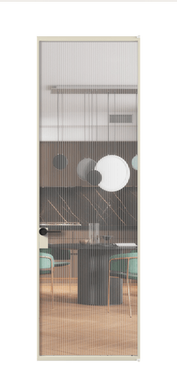 Дверь межкомнатная АЛПЛ040.01 АБСР MORU. Цвет Алюминий бежево-серый. Материал Алюминий в эмали. Коллекция Formato. Картинка.