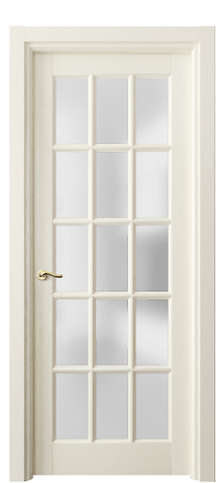 Дверь межкомнатная 0708 ДМБ САТ. Цвет Дуб молочно-белый. Материал Массив дуба эмаль. Коллекция Лигнум. Картинка.