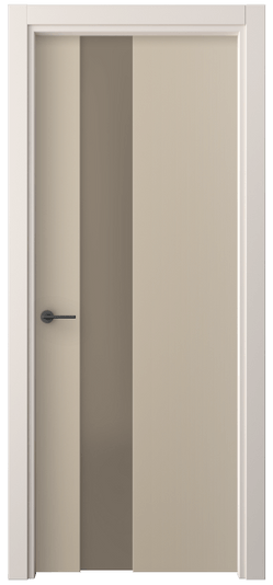 Дверь межкомнатная 4224 ПЭСК БР САТ. Цвет ПЭТ серо-коричневый . Материал ПЭТ. Коллекция Freedom. Картинка.